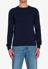 Moncler Grenoble Logo-Embroidered Sweater Blue L10979C00001-M1183-742