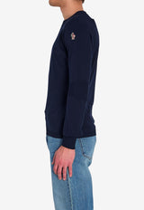 Moncler Grenoble Logo-Embroidered Sweater Blue L10979C00001-M1183-742