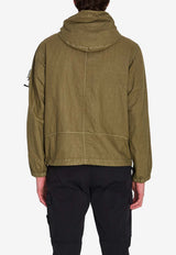 Stone Island Organic-Look Panama-TC Nylon Windbreaker Jacket Green L1S154100053-S0069-V005G