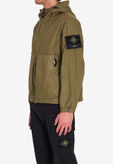 Stone Island Organic-Look Panama-TC Nylon Windbreaker Jacket Green L1S154100053-S0069-V005G