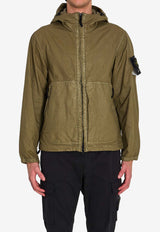 Stone Island Organic-Look Panama-TC Nylon Windbreaker Jacket Green L1S154100053-S0069-V005G
