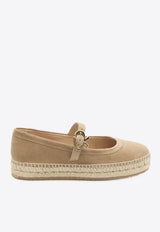 Gianvito Rossi Elda Espadrille Ballet Flats Beige G22366-05GOM-CAML