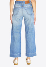 Chloé Washed Straight-Leg Jeans Blue CH26SDP43252--40R