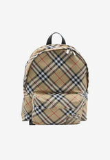 Burberry Check Zip-Up Backpack Beige 8091312--A2021