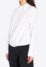 Loewe Asymmetric Draped Shirt White S359Y05XG7--2100