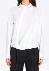 Loewe Asymmetric Draped Shirt White S359Y05XG7--2100
