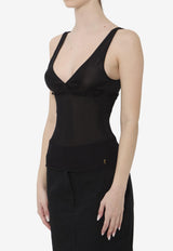 Saint Laurent Cassandre Tank Top Black 867257-Y37SM-1000