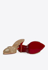 Christian Louboutin Miss Z 80 Desgrastrass Pearl Mules Beige 1260741-N358-BLUSH