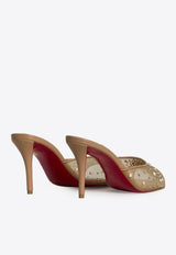 Christian Louboutin Miss Z 80 Desgrastrass Pearl Mules Beige 1260741-N358-BLUSH