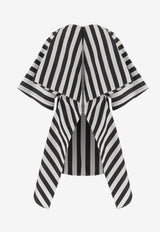 Jacquemus Moisson Striped Open-Back Midi Dress Monochrome TOW00889A-W00797-9DL