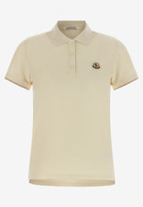 Moncler Logo Patch Polo T-shirt Cream L10938A00004-84720-034