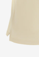 Moncler Logo Patch Polo T-shirt Cream L10938A00004-84720-034