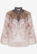Zimmermann Luna Paisley Print Blouse Cream 0991TS261--CBPA
