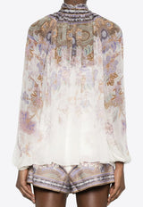 Zimmermann Luna Paisley Print Blouse Cream 0991TS261--CBPA
