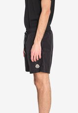 Moncler Logo Patch Swim Shorts Black L10912C00013-5985M-999