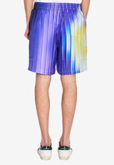 Casablanca Shockweave Bermuda Shorts Blue SS26TR399--07