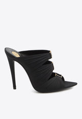 Saint Laurent Emilie 110 Satin Crepe Mules Black 859545-AAF4G-1097