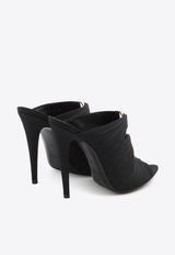 Saint Laurent Emilie 110 Satin Crepe Mules Black 859545-AAF4G-1097