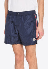 Moncler Logo Patch Swim Shorts Navy L10912C00014-53326-743