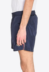 Moncler Logo Patch Swim Shorts Navy L10912C00014-53326-743