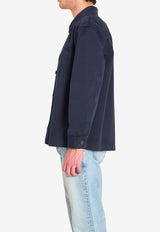 Saint Laurent Cassandre Gabardine Overshirt Blue 861004-Y04VD-5109