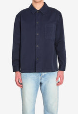 Saint Laurent Cassandre Gabardine Overshirt Blue 861004-Y04VD-5109