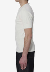 Lemaire Ribbed Henley T-shirt White TS0007-LJ1030-WH086