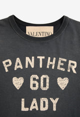 Valentino Panther Lady Print T-shirt Black 8B3MG24Y-9GL-TB1