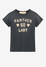 Valentino Panther Lady Print T-shirt Black 8B3MG24Y-9GL-TB1