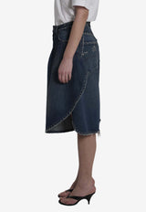 Balenciaga Denim Tulip Shorts Blue 872219-TRW61-4060