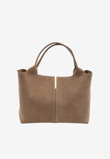 Tod's Medium Suede Tote Bag Brown XBWEBRA0250-XBL-C413