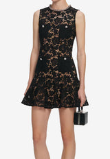Self-Portrait Crystal Lace Mini Dress Black SS26164SBB--BLACK