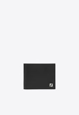 Fendi FF Squared Bi-Fold Leather Wallet Black 7M0378AVV6/S_FENDI-F0GXN
