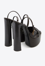 Saint Laurent Franciane 160 Nappa Leather Platform Sandals Brown 860819-AADFO-2245