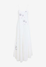 Life Maxi Dress with Embroidered-Flowers