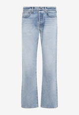 Straight-Leg Overwashed Jeans