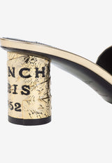 Tape Logo 65 Metallic Leather Mules