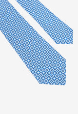 Geometric Motif Silk Tie