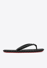Christian Louboutin Super Loubi Flip Flops Black 1230961PVC/S_LOUBO-BK01