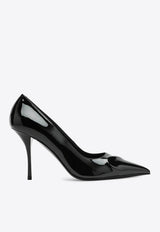 Alaïa Le Coeur 3D 90 Patent Leather Pumps Black AA3E089CK168LE/R_ALAIA-999