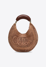 Chloé Summer Banana Raffia Hobo Bag Beige CH25US902P08/S_CHLOE-24M