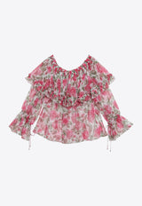 Chloé Floral Print Off-Shoulder Top Multicolor CH26UH123278/S_CHLOE-91Y