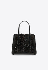 Alaïa Mina 25 Wavy Vienne Leather Shoulder Bag Black AA1S06725C0A44LE/S_ALAIA-999