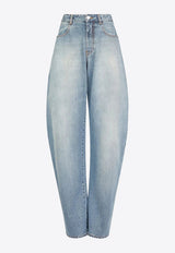 Alaïa Curved-Leg Raw Jeans Blue AA9P1215D026CDE/S_ALAIA-A56