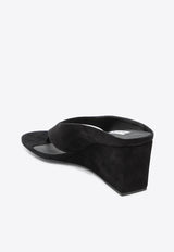 Alaïa 75 Cube Thong Suede Mules Black AA3M105C0H53SUE/S_ALAIA-999