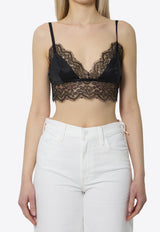 Dolce & Gabbana V-neck Lace Bralette Black O1C58T-FUAD8-N000
