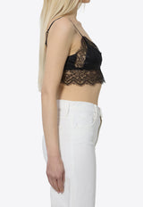 Dolce & Gabbana V-neck Lace Bralette Black O1C58T-FUAD8-N000