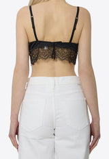 Dolce & Gabbana V-neck Lace Bralette Black O1C58T-FUAD8-N000