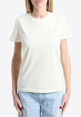 Moncler Looped Pile Logo T-shirt Cream L10938C00061-89AUO-034