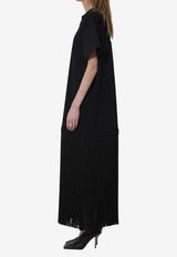 Alaïa Maxi Fringed Dress Black AA9I0029J103C--999